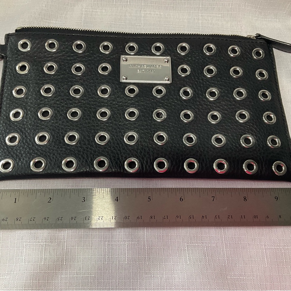 Michael Kors Black Studded Clutch Bag - Picture 5 of 7